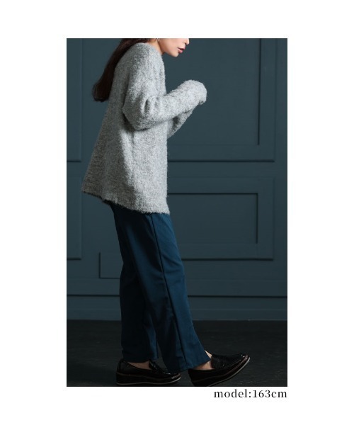 Sawa a la mode(サワアラモード)の「ロゴジャガードモヘヤニットセーター(ニット/セーター・レディース・グレー/サックスブルー・FREE)」の16枚目の写真