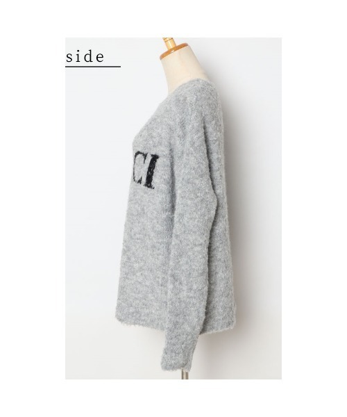 Sawa a la mode(サワアラモード)の「ロゴジャガードモヘヤニットセーター(ニット/セーター・レディース・グレー/サックスブルー・FREE)」の22枚目の写真