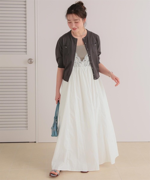 titivate(ティティベイト)の「バストレースキャミソールワンピース(ワンピース・レディース・ブラック/オフホワイト・L/M/S/SP)」の16枚目の写真