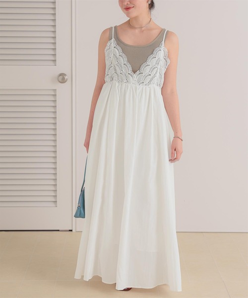 titivate(ティティベイト)の「バストレースキャミソールワンピース(ワンピース・レディース・ブラック/オフホワイト・L/M/S/SP)」の20枚目の写真