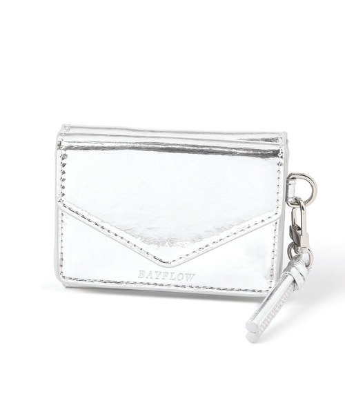 BAYFLOW（ベイフロー）の「メタリック三つ折りウォレット（財布・レディース・ライトグレー/ブラック/イエロー・FREE）」の5枚目の写真