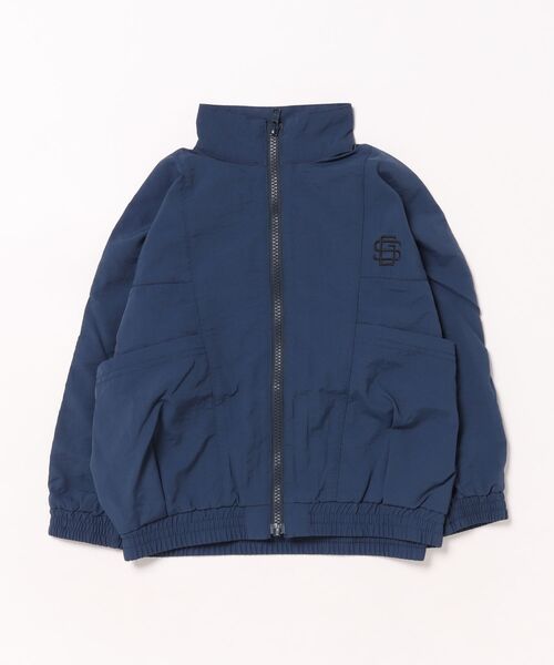 GROOVY COLORS(グルービーカラーズ)の「Nylon Taffeta Zip Jacket(ナイロンジャケット・キッズ・グリーン/ネイビー・120/110)」の3枚目の写真