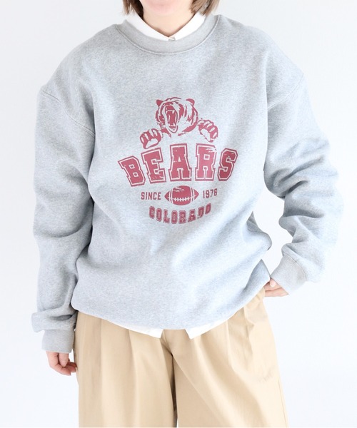 cepo（セポ）の「裏起毛ロゴクルーネックスウェット（スウェット・レディース・ホワイト/チャコール/グレー・M）」の2枚目の写真