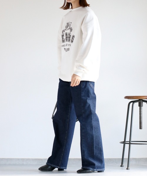 cepo（セポ）の「裏起毛ロゴクルーネックスウェット（スウェット・レディース・ホワイト/チャコール/グレー・M）」の22枚目の写真