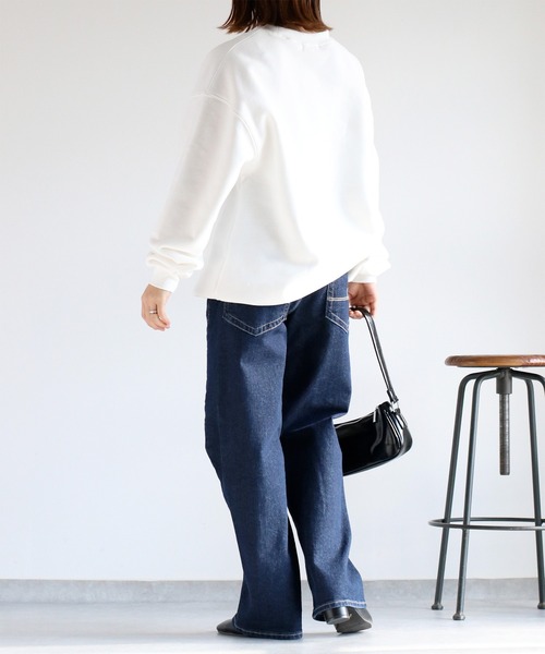 cepo（セポ）の「裏起毛ロゴクルーネックスウェット（スウェット・レディース・ホワイト/チャコール/グレー・M）」の21枚目の写真