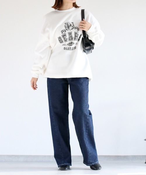 cepo（セポ）の「裏起毛ロゴクルーネックスウェット（スウェット・レディース・ホワイト/チャコール/グレー・M）」の19枚目の写真