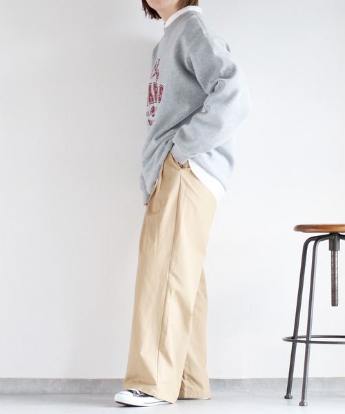 cepo（セポ）の「裏起毛ロゴクルーネックスウェット（スウェット・レディース・ホワイト/チャコール/グレー・M）」の6枚目の写真