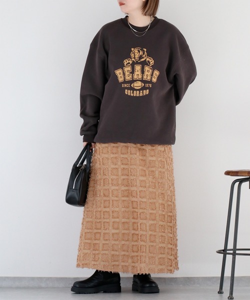 cepo（セポ）の「裏起毛ロゴクルーネックスウェット（スウェット・レディース・ホワイト/チャコール/グレー・M）」の13枚目の写真