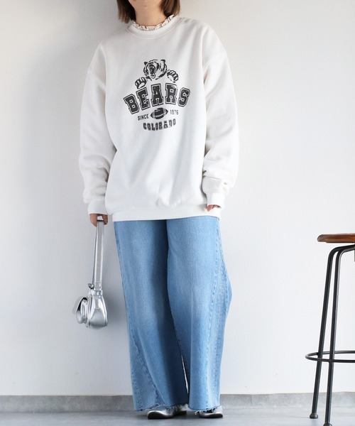 cepo（セポ）の「裏起毛ロゴクルーネックスウェット（スウェット・レディース・ホワイト/チャコール/グレー・M）」の18枚目の写真