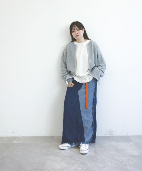 【MODE NORM CORE】アイレットニットルーズブルゾン niko and… ブルゾン アウター 「MODE NORM CORE」アイレット