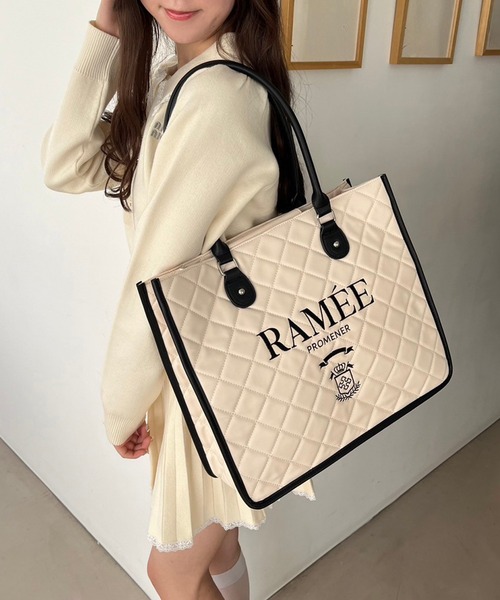 WEB限定/キルティング刺しゅう入りトートバッグ（トートバッグ