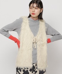 niko and... | シャギーリボンベスト(ベスト)