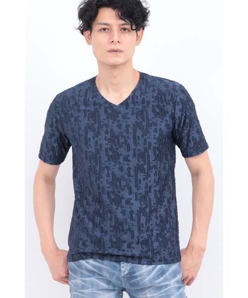 TORNADO MART∴カットジャカードジャージー半袖カットソー（Tシャツ