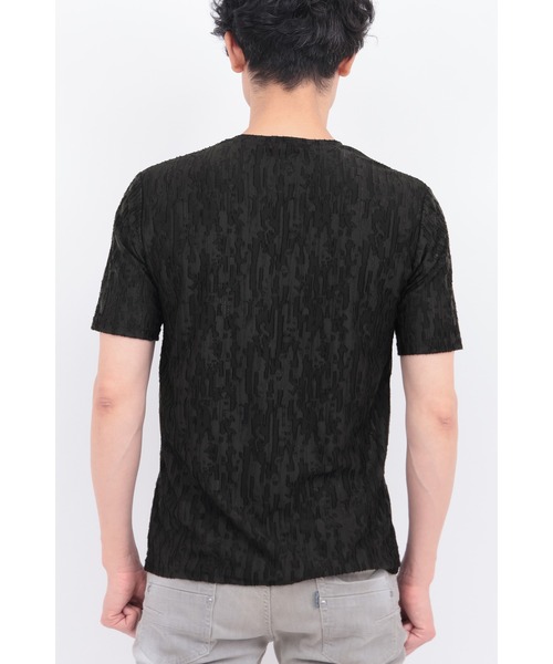TORNADO MART(トルネードマート)の「TORNADO MART∴カットジャカードジャージー半袖カットソー(Tシャツ/カットソー・メンズ・ブラック/ブルー/ホワイト・LL/M/L/XXL)」の16枚目の写真