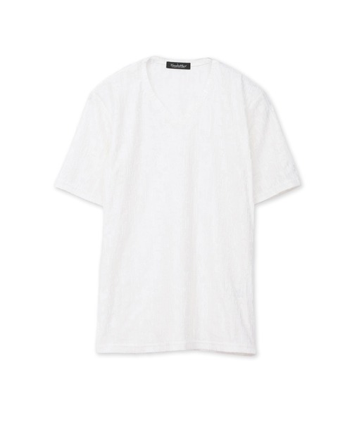 TORNADO MART(トルネードマート)の「TORNADO MART∴カットジャカードジャージー半袖カットソー(Tシャツ/カットソー・メンズ・ブラック/ブルー/ホワイト・LL/M/L/XXL)」の19枚目の写真