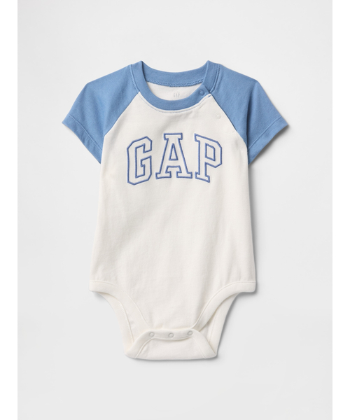 GAP(ギャップ)の「GAPロゴ ラグラン ボディスーツ (ベビー)(ロンパース・キッズ・ピンク/ブルー・80cm/70cm/90cm/60cm/50cm)」の1枚目の写真
