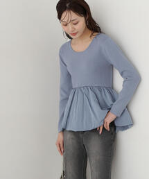 PROPORTION BODY DRESSING - プロポーションボディドレッシング トップス レース ニット ブルー プロポ 楽天市場】【SALE／50%OFF】パフショルダーニット PROPORTION
