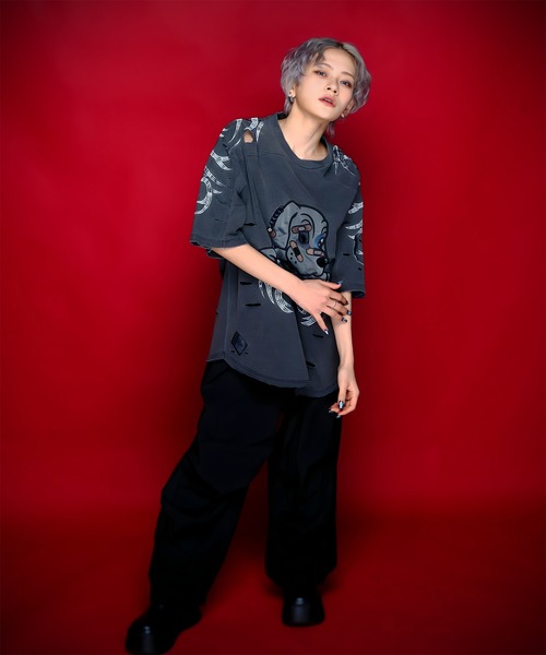 GALFY(ガルフィー)の「GA×GALFY-ぼろぼろとらいばりゅTee(Tシャツ/カットソー・メンズ・ホワイト/チャコール・M/L/XL)」の16枚目の写真