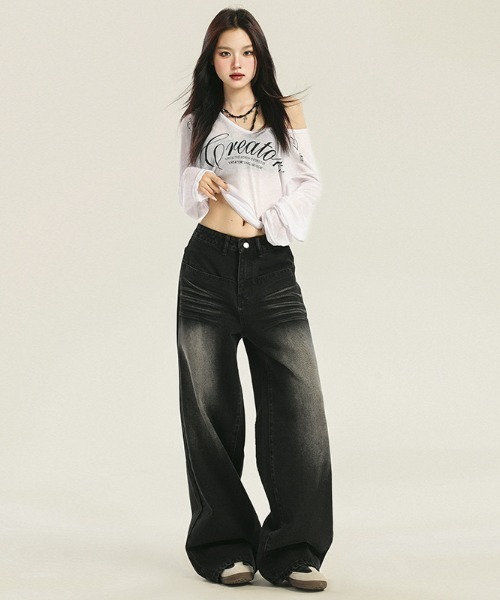 REBALANCE（リバランス）の「ワイドレディースデニム（デニムパンツ・レディース・A・X-LARGE/LARGE/MEDIUM）」の8枚目の写真