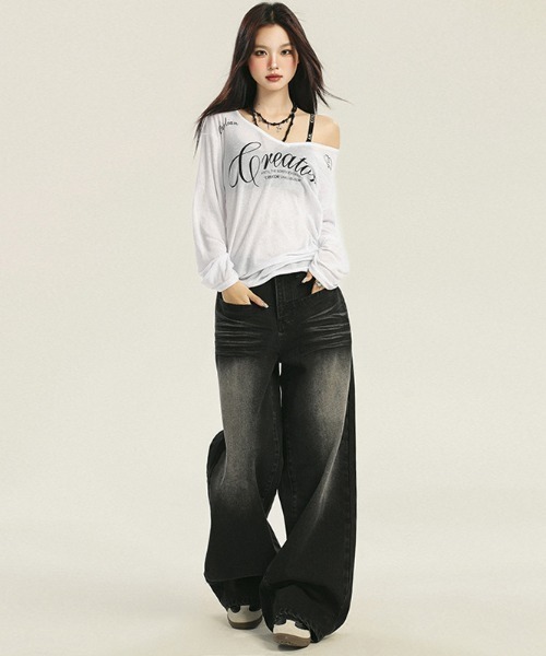 REBALANCE（リバランス）の「ワイドレディースデニム（デニムパンツ・レディース・A・X-LARGE/LARGE/MEDIUM）」の9枚目の写真