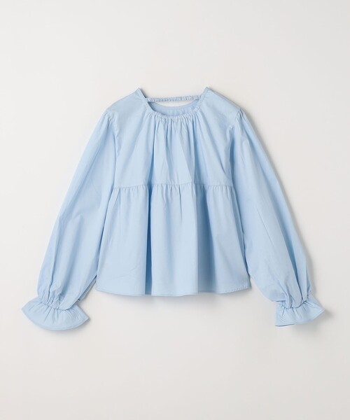 green label relaxing(グリーンレーベルリラクシング)の「ブロードチュニック プルオーバー / キッズ 140cm-160cm(シャツ/ブラウス・キッズ・ライトブルー/ホワイト・150cm/140cm/160cm)」の9枚目の写真