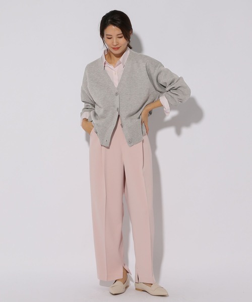 Elura（エルーラ）の「ダブルフェイスカーディガン/316575（カーディガン/ボレロ・レディース・ライトグレー/ホワイト/ネイビー・FREE）」の4枚目の写真