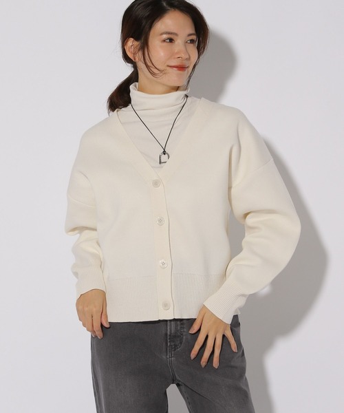 Elura（エルーラ）の「ダブルフェイスカーディガン/316575（カーディガン/ボレロ・レディース・ライトグレー/ホワイト/ネイビー・FREE）」の7枚目の写真