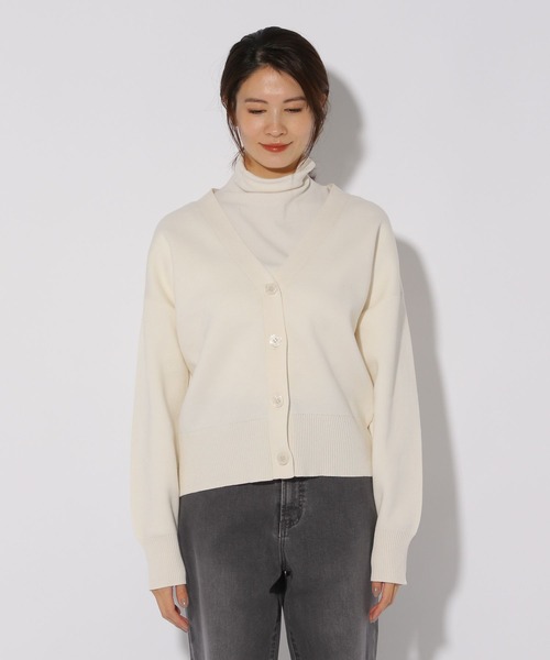 Elura（エルーラ）の「ダブルフェイスカーディガン/316575（カーディガン/ボレロ・レディース・ライトグレー/ホワイト/ネイビー・FREE）」の8枚目の写真