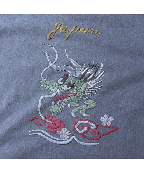 HOUSTON（ヒューストン）の「HOUSTON ピグメントロングTシャツ(DROGON)（Tシャツ/カットソー・メンズ・ネイビー/ナチュラル/マスタード/ブラック・MEDIUM/X-LARGE/LARGE/XX-LARGE）」の10枚目の写真