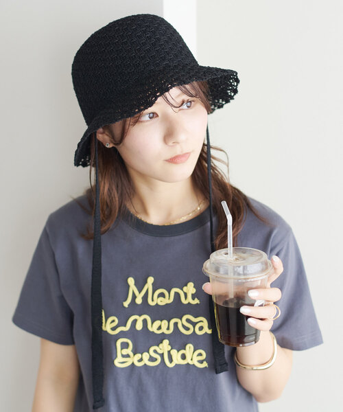 dearie dada/ダーリーダダ シアーハット グレー dearie dada/ダーリーダダ シースルーハット グレー（Bubblesの