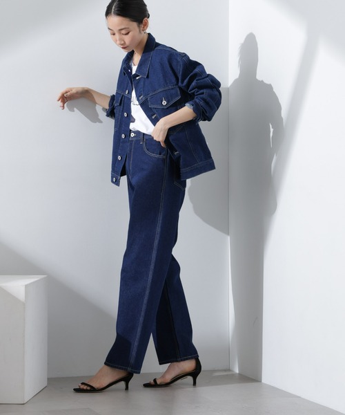 NANO universe（ナノユニバース）の「デニムブルゾン（デニムジャケット・レディース・ブルー/ダークネイビー・FREE）」の15枚目の写真