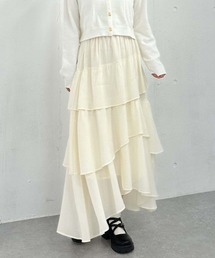 archives | コットンライクアシメティアードスカート(スカート)