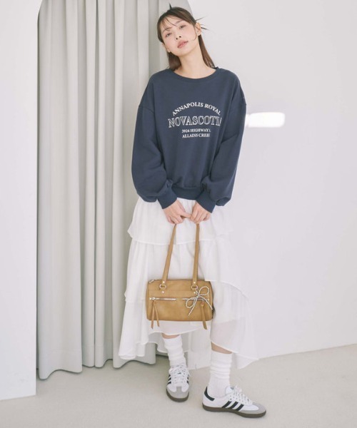 archives（アルシーヴ）の「コットンライクアシメティアードスカート（スカート・レディース・ブルー/オフホワイト/アイボリー/ブラック・MEDIUM）」の10枚目の写真