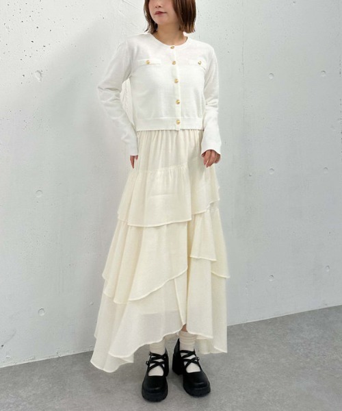 archives（アルシーヴ）の「コットンライクアシメティアードスカート（スカート・レディース・ブルー/オフホワイト/アイボリー/ブラック・MEDIUM）」の19枚目の写真