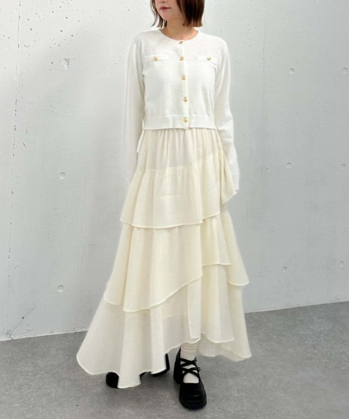 archives（アルシーヴ）の「コットンライクアシメティアードスカート（スカート・レディース・ブルー/オフホワイト/アイボリー/ブラック・MEDIUM）」の20枚目の写真