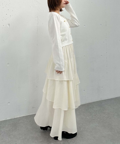 archives（アルシーヴ）の「コットンライクアシメティアードスカート（スカート・レディース・ブルー/オフホワイト/アイボリー/ブラック・MEDIUM）」の21枚目の写真
