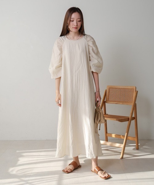 セール】バテンレースベスト＋ギャザースリーブワンピースセット