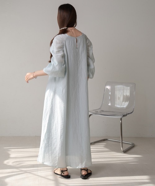 STRATA レースワンピ＋ベスト セール】バテンレースベスト＋ギャザースリーブワンピースセット