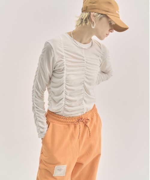 満点の Pickl gather CS ピックルギャザーカットソー（Tシャツ トップス
