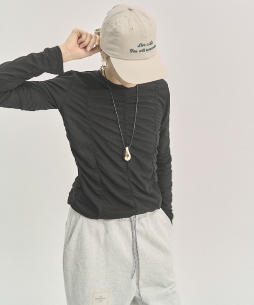 Pickl gather CS ピックルギャザーカットソー（Tシャツ