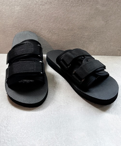 CALIFORNIA OUTFITTERS（カリフォルニア アウトフィッターズ）の「3-2A84 ダブルベルト サンダル フラット ブラック ユニセックス（サンダル・メンズ・ブラック・23cm/24cm/25cm/26cm/27cm/28cm）」の6枚目の写真
