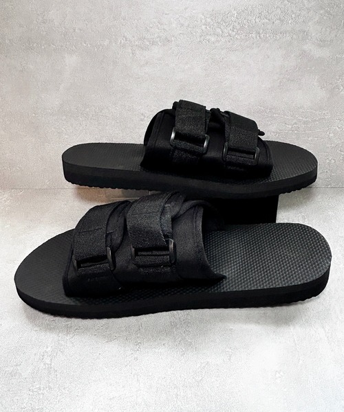 CALIFORNIA OUTFITTERS（カリフォルニア アウトフィッターズ）の「3-2A84 ダブルベルト サンダル フラット ブラック ユニセックス（サンダル・メンズ・ブラック・23cm/24cm/25cm/26cm/27cm/28cm）」の7枚目の写真