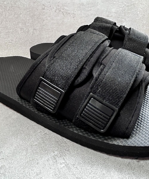 CALIFORNIA OUTFITTERS（カリフォルニア アウトフィッターズ）の「3-2A84 ダブルベルト サンダル フラット ブラック ユニセックス（サンダル・メンズ・ブラック・23cm/24cm/25cm/26cm/27cm/28cm）」の9枚目の写真