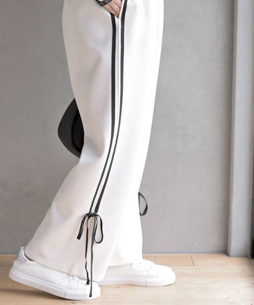 rps(アールピーエス)の「リボンライントラックパンツ(その他パンツ・レディース・ブラック/アイボリー・フリー)」の10枚目の写真