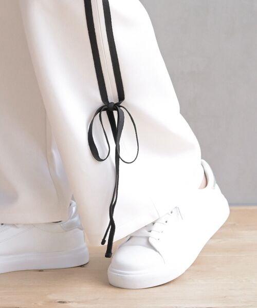 rps(アールピーエス)の「リボンライントラックパンツ(その他パンツ・レディース・ブラック/アイボリー・フリー)」の11枚目の写真