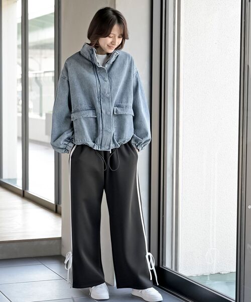 rps(アールピーエス)の「リボンライントラックパンツ(その他パンツ・レディース・ブラック/アイボリー・フリー)」の13枚目の写真