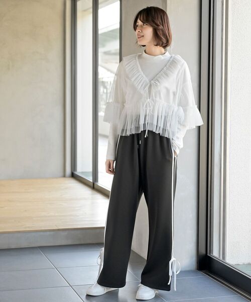 rps(アールピーエス)の「リボンライントラックパンツ(その他パンツ・レディース・ブラック/アイボリー・フリー)」の21枚目の写真