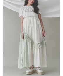 merry jenny | flower checkアシメワンピース(ワンピース)