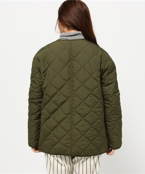 CIAOPANIC（チャオパニック）の「【Ciaopanic】　タフタキルトノーカラーJK（ミリタリージャケット・レディース・カーキ・FREE）」の4枚目の写真