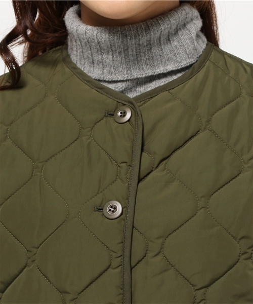 CIAOPANIC（チャオパニック）の「【Ciaopanic】　タフタキルトノーカラーJK（ミリタリージャケット・レディース・カーキ・FREE）」の5枚目の写真